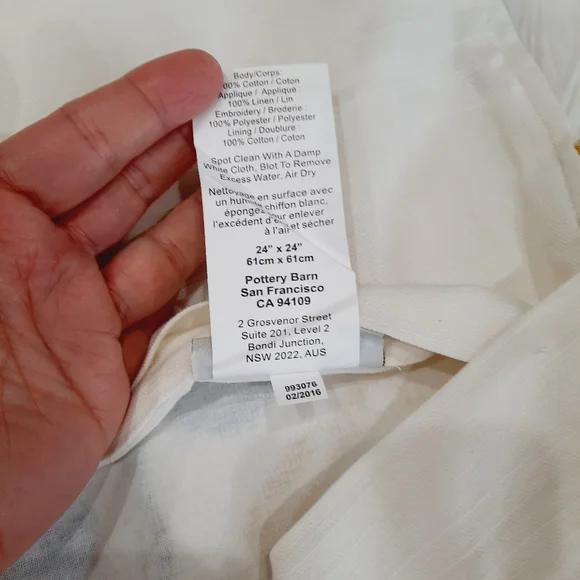 Pottery Barn Brea Emroidered Pillow (2) - Picture 6 of 7